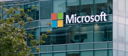 Außenbereich des Microsoftfirmengebäudes